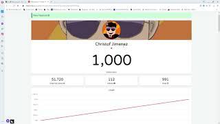 Christof Jimenez Hits 1K Subs! (livecounts.io)