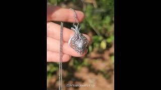 ️Zirconia princess handmade wire wrapped pendant necklace by ZDArtisanJewelry Etsy