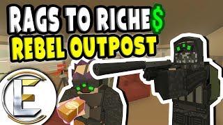Rebel Outpost | Unturned Roleplay Survival (Rags to Riches Reboot #26) - Took All Their Money! (RP)