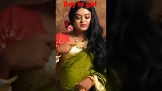 #boytogirl #boywearsarwe #transformation #maletofemaletransition #boywearsareeaftermarriage saree