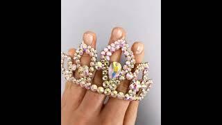 Hair bun crown for rhythmic gymnastics, lyrical dance, figure skating, ballroom dance