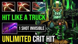 WTF Invisible 1 Shot Unlimited Crit Rate Brutal Hit Like a Truck Hard Carry Wraith King Dota 2