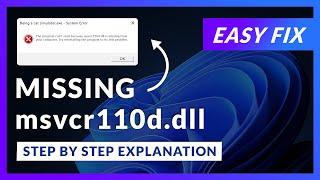 msvcr110d.dll Error Windows 11 | 2x FIX | 2023