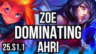 ZOE vs AHRI (MID) | 6/0/5, 500+ games, Dominating | NA Grandmaster | 25.S1.1