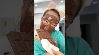 Chocolate on the face  LeoNata family #shorts