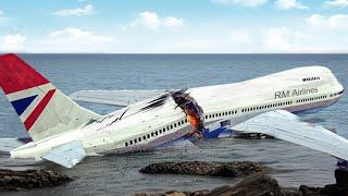 Bad Emergency Landing ON THE SEA - All Systems Failed ! Airplane Crashes ! Besiege plane crash