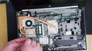 HP Elitebook 8560w Disassembly and thermal compound paste replacement, разборка