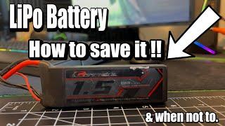 How to Revive a LIPO Battery Safely -& when not to.