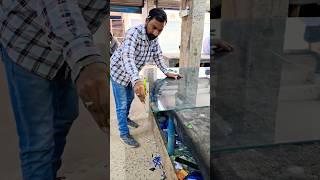 Without scale glass cutting #glasscutting #glasshardwork #glassfitting #glasshardwork #trending #sk