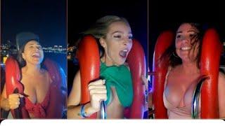 boobs slip show nipples slingshot slingshotride slingshot slingshotride, slingshot ride oops