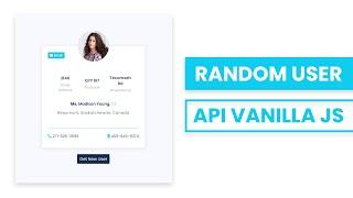 Generate Random User Using Fetch API | Simple JS Project for Beginners