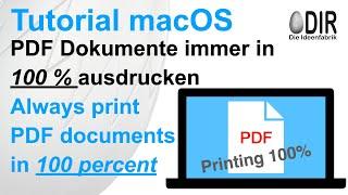 macOS Tutorial Tipps und Tricks: PDF Dokumente immer in 100 Prozent ausdrucken