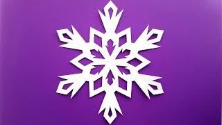 Как вырезать снежинку из бумаги Простая Снежинка из бумаги пошагово Easy Paper Snowflakes Tutorial