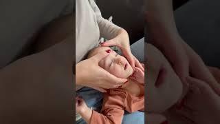 Facial massage for my sweet baby #facialmassage #twinmom #twintoddlers #babygoals