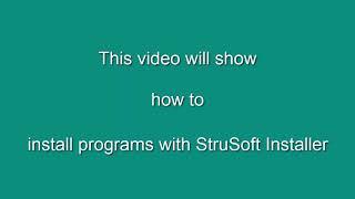 Install programs from StruSoft Installer