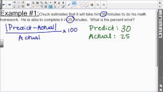 How to find Percent Error