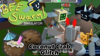 How to Beat Coconut Crab Faster(Hard Afk) Coconut Crab Glitch -  Bee Swarm Simulator