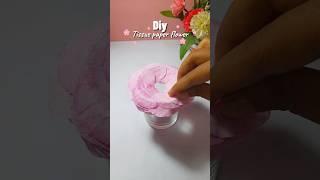 Diy Tissue paper flower #shorts #viralshort #paperflower #diy #handmade #craftideas