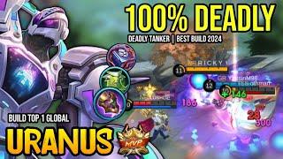 URANUS BEST BUILD 2024 | BUILD TOP GLOBAL URANUS GAMEPLAY | MOBILE LEGENDS