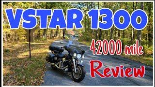 2014 Vstar 1300 Deluxe 42000 mile review and thoughts.