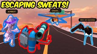 ESCAPING SWEATY COPS in Roblox Jailbreak!