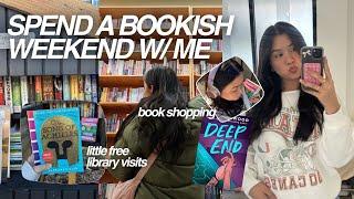 SPEND A BOOKISH WEEKEND WITH ME: little free library, book shopping and more!