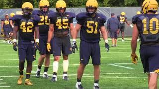 BlueGoldNews.com: WVU Linebacker Block and Shed Drill 8/5/18