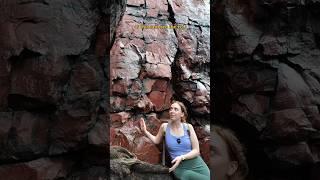 What makes these rocks red? 🪨 #wisconsin #geology #geologist #hikingadventures