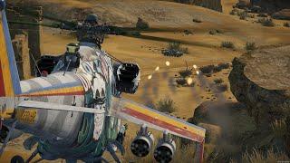 6 kills per takeoff, with unguided rockets | Mi-24P HFS 80 Gameplay (War Thunder)