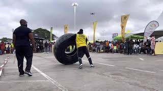 Ghana’s strongest Tyre flip by me Charles korbla A.K.A. BoogieDown