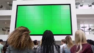 Big TV Green Screen Chroma Key in 4K