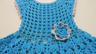 Ruffled Crochet Dress for Girl 1 of 3