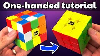 How To Solve A Rubik's Cube ONE HANDED (OH)