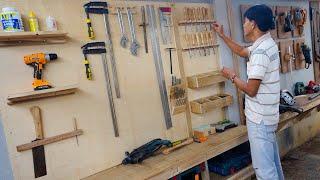 Workshop Design - Make Custom Tool Organization Board from Recycled Wood Pallets