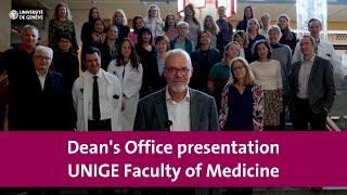 Dean’s Office presentation, UNIGE Faculty of Medicine