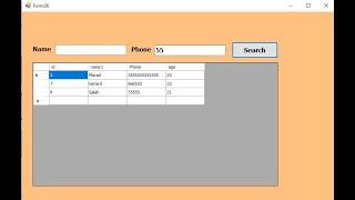 Programming VB. net: search data in sql server database using stored procedure in datagridview