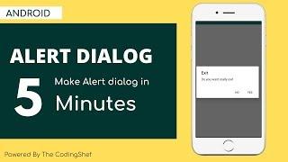 AlertDialog Box in Android studio in just 5 minutes| make Exit Alert in Android stuido| Using java