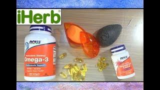 iHerb / Айхерб / Омега-3 / Витамин D-3 в капсулах / Спонж Real Techniques / Спонж Конняку.