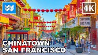 [4K] Chinatown in San Francisco, California USA - Walking Tour Vlog & Travel Guide  Binaural Sound