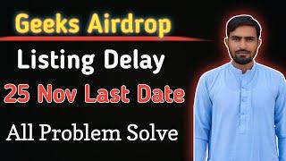 Geeks Airdrop Listing Delay || How To Sell Geeks Token On Onus Exchange