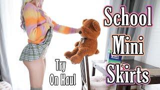 Summer-school Mini Skirts | Try on haul (bonus: Skirt vs Pen test & Windsafe test)