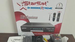 STARSAT SR-90000 HD EXTREME HEVC , 2X TUNER , 2X RCU , 8000 Channels , Unboxing l English