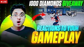 REACTIONS TO YOUR GAMEPLAY || FF LIVE TELUGU || TELUGU FREEFIRE LIVE || TELUGU FF GAMER ||