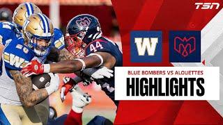 CFL WEEK 21: Winnipeg Blue Bombers vs. Montreal Alouettes FULL HIGHLIGHTS