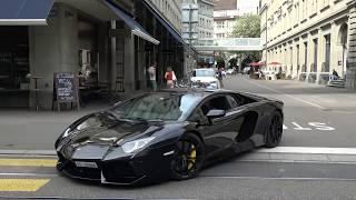 Loud Lamborghini Aventador LP700-4 w/ Capristo exhaust in Zurich. (Brutal sound!)