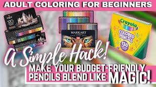 USE THIS HACK TO MAKE YOUR BUDGET-FRIENDLY PENCILS BLEND LIKE MAGIC | Adult Coloring for Beginners