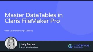 Mastering DataTables in Claris FileMaker Pro 3.4 - Column Searching & Ordering