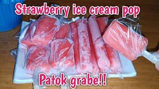 Strawberry ice cream pop pang negosyo | Ice cream | Popsicles | Maila Gabia