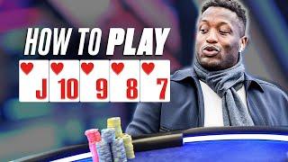 When Poker Players hit a STRAIGHT FLUSH! | PokerStars