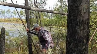 Таежное озеро. Старый заброшенный лагерь. Эпизод 